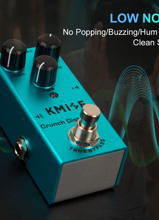 Kmise Crunch Distortion Electric Guitar Effects Pedal Mini Single Type DC 9V True Bypass