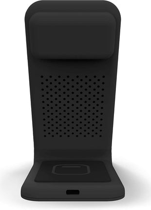 STM ChargeTree Swing 3-in-1 Wireless Charging Station for iPhone/Samsung/Android (15W/7.5W), AirPods (5W), Apple Watch (3W). Qi-Certified Stand- Black