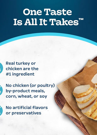 Blue Buffalo Tastefuls Savory Singles Variety Pack, 2.6 oz, 12 ct | Wet Cat Food in Gravy, Twin-Pack Trays, Chicken/Turkey Entreés, Perfectly Portioned