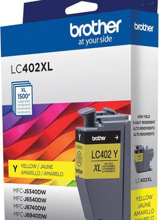 Brother Genuine LC402XLY High Yield Yellow Ink Cartridge