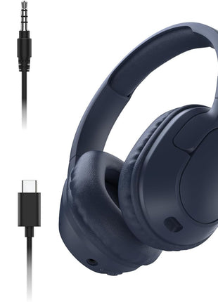 Belkin SoundForm Surround Bluetooth Over-Ear Headphones - Environmental Noise Cancelling Headphones - Wireless w/ 60H Playtime & Soft Ear Cups for iPhone, Galaxy, iPad, Travel, Home, or Office - Blue