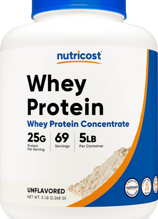 Nutricost Whey Protein Powder, Unflavored, 5 pounds   from Whey Protein Concentrate
