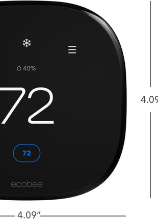 ecobee Smart Thermostat Enhanced, Programmable Wifi Thermostat | Works with Siri, Alexa, Google Assistant - Energy Star Certified - Smart Home. Energy saving thermostat.