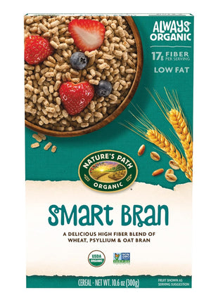 Nature's Path Organic Smart Bran Cereal, 10.6 oz (Pack of 1), Non GMO