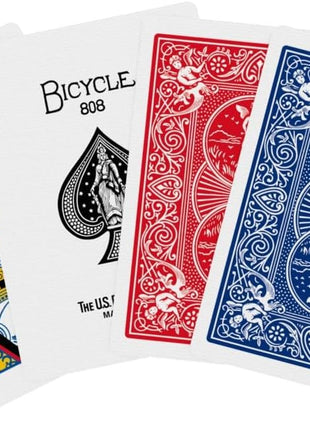 Bicycle Rider Back Playing Cards 12 Pack Poker Size Standard Index | Air Cushion Finish for smooth shuffling, Made in USA, 6 red and 6 blue decks, Ideal for poker and blackjack