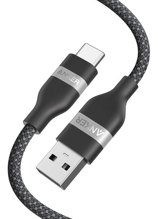 Anker Car Carplay Cable for iPhone 17 16 Pro Max Plus, Upcycled Braided USB A to USB C Car Charger Cord for Samsung Note20 and More (3FT, Black)