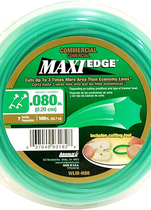 Arnold Maxi-Edge .08-Inch x 140-Foot Commercial Grade Trimmer Line