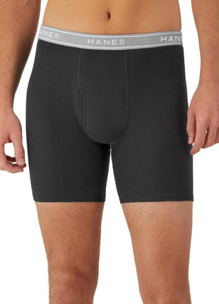 Hanes mens Underwear Boxer Briefs Pack, Cool & Breathable Cotton Moisture-wicking Underwear for Men, No Ride Up