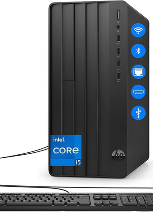 HP Desktop Computers Tower PC for Home Business Student, Intel 6-Core i5-12500 (Beat i7-11700), 32GB DDR4 RAM, 1TB PCIe SSD, WiFi, Bluetooth, RJ-45, Keyboard and Mouse, Windows 11 Pro, Wendbo