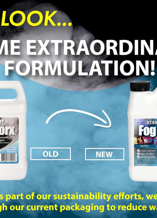 FogWorx Extreme High Density Fog Juice - Quart 32 Fluid Ounces of Long Lasting, High Output, Odorless Water Based Machine Fluid for 400 to 1500 Watt Machines