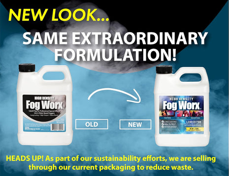 FogWorx Extreme High Density Fog Juice - Quart 32 Fluid Ounces of Long Lasting, High Output, Odorless Water Based Machine Fluid for 400 to 1500 Watt Machines