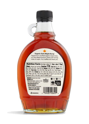 365 by Whole Foods Market, Organic Grade A Dark Maple Syrup, 12 Fl Oz