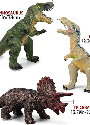 Gzsbaby 6 Piece Jumbo Dinosaur Toys for Kids 3-5 and Toddlers, Large Soft Dinosaur Toys for Lovers - Perfect Party Favors, Birthday Gifts