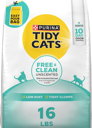 Purina Tidy Cats Free and Clean Unscented Cat Litter - 38 lb. Box
