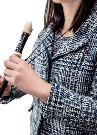 Paititi Soprano Recorder 8-Hole With Cleaning Rod  Carrying Bag, Creamy/Black Color, Key of C