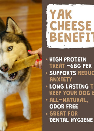 Mighty Paw Yak Cheese Dog Chews 芒聙聯 All-Natural Long Lasting Hard Chew for Aggressive Chewers 芒聙聯 High Protein, Odor-Free Dog Treat 芒聙聯 3 Ingredient Natural Yak Chews for Large Dogs 芒聙聯 (4 Pack)