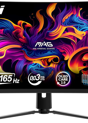msi MAG 321CUP QD-OLED, 32-Inch, 4K UHD, 3840x2160, OLED Monitor, 165Hz, 0.03ms, DisplayHDR True Black 400, G-SYNC Compatible, HDMI 2.1, DP 1.4a, USB C (15W PD), Tilt/Height Adjustable, Black
