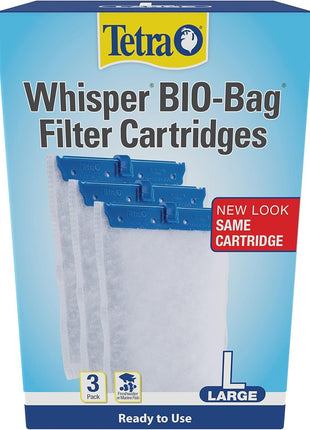 Tetra Whisper Bio-Bag Filter Cartridges For Aquariums - Ready To Use BLUE, Large, 3 Count (Pack of 1)