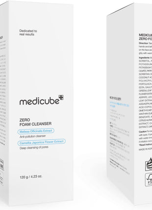 medicube Facial Cleanser Zero Foam Cleanser | Daily Gentle Cleansing Foam for Sensitive Skin | Excess Sebum Control, Hydration, Pore Minimization | Korean Skincare, 4.23 oz