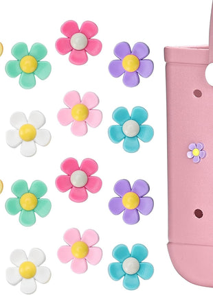 Ella & Emma 16pcs Flower Charm Accessory for Bogg Bags and Simply Southern Totes, Decorative Accessories to Customize Your Beach Tote Bag