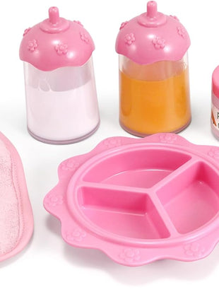 Melissa & Doug 4888 Mine to Love Time to Eat Doll Accessories Feeding Set (8 pcs) Pink