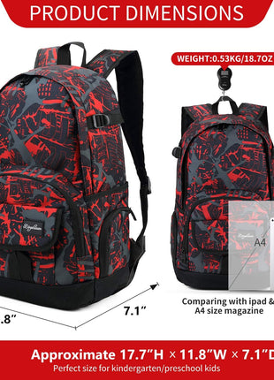 rickyh style School Backpack Travel Bag for Men & Women Lightweight College Back Pack with Laptop Compartmen