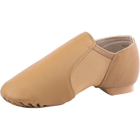 Linodes Leather Jazz Shoe Slip On for Girls and Boys Brown 13M Little Kid