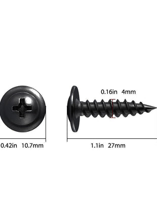 Wensilon (250 pcs)#8×1 inch Black Truss Head Wood Screws Quick Metal Self Tapping Zinc Oxide