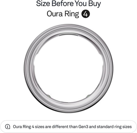 OURA Ring 4 Smart Ring - Silver - Size 9