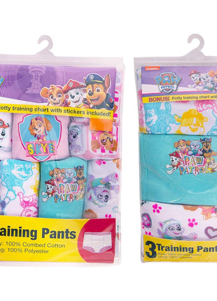 Paw Patrol Girls Toddler Potty Training Pants With Chase, Skye & More With Success Chart & Stickers Size 18, 2T, 3T, 4T, 10-Pack, 3T