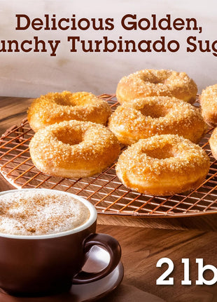 Sugar In The Raw Granulated Turbinado Cane Sugar, No Added Flavors or erythritol, Pure Natural Sweetener, Hot & Cold Drinks, Coffee, Baking, Vegan, Gluten Free, Non GMO, Bulk Sugar, 2lb Bag (1 Pack)