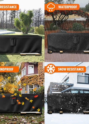 Patio Furniture Covers, Outdoor Furniture Cover Waterproof, General Purpose, Outside Table and Chair Covers, Heavy Duty 600D (108 Inch L x 82 Inch W x 27.9 Inch H)