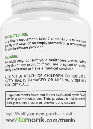 VitaMonk Quercetin Complex + Organic Matcha Capsules Bundle ・Immune, Antioxidant & Energy Support ・Quercetin 500 mg per Serving (2 Capsules) with Bromelain, L-Theanine & Catechins