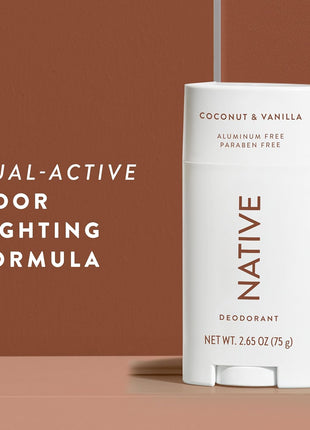 Native Deodorant Contains Naturally Derived Ingredients, 72 Hour Odor Control, Deodorant for Women and Men, Aluminum Free, Coconut & Vanilla 2.65oz