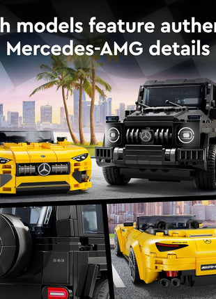 LEGO Speed Champions Mercedes-AMG G 63 & SL 63 Building Toys - Kids Pretend Play Toy Cars for Boys & Girls, Ages 10+ Years - Gifts for Christmas - 76924
