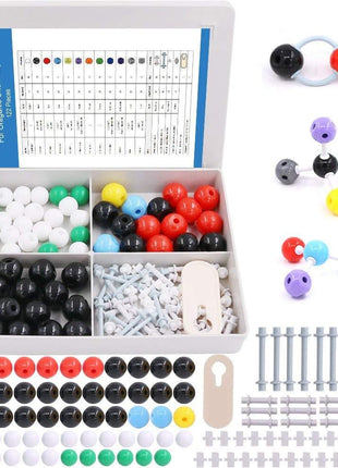 Swpeet 122 Pcs Organic Chemistry Molecular Model Student and Teacher Kit, Molecular Model Set for Inorganic & Organic Chemistry - 59 Atoms & 62 Links & 1 Short Link Remover Tool