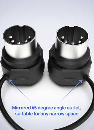 CME MIDI Cable 4-Pack - 1FT / 30cm, 5-pin DIN, Low-Profile - Mirrored 45-Degree Angled Ultra-Thin Plugs for Compact Spaces - Ideal for MIDI Interface, Pedalboard, Keyboard