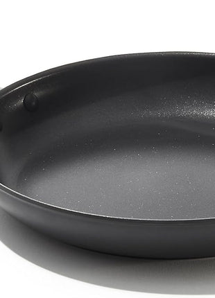 OXO Enhanced 10" Frying Pan Skillet, PFAS-Free Ceramic Nonstick, Durable Hard Anodized Cookware, Scratch Resistant, Stainless Steel Handle, Good Grips, Dishwasher Safe, Oven safe, Black