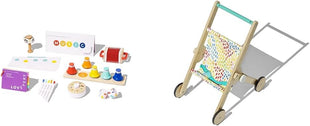 Lovevery Music Set with 6 Instruments, Songs Book, Buddy Stroller Wooden Pretend Play Toy for Toddlers Ages 12 Months to 4+ Years
