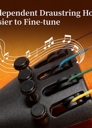 Violin 4/4 Full Size Set, Fiddle Kit for Adults Beginners with Extra strings&Bridge, 2 Rosins, Bow, Tuner, Case