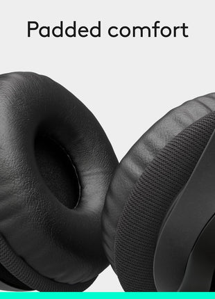 Logitech H390 Wired Headset PC/Laptop Stereo Headphones - Black | For PC/Laptop, stereo headphones, microphone, in-line controls, works with Chromebook