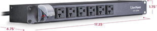 CyberPower CPS1220RM Basic PDU, 100-125V/20A, 12 Outlets, 15ft Power Cord, 1U Rackmount