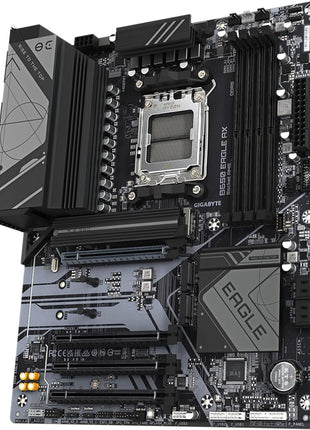 GIGABYTE B650 Eagle AX AM5 LGA 1718 ATX Motherboard, DDR5, Triple M.2 Slots (1x PCIe 5.0, 2X PCIe 4.0), USB 3.2 Gen2x2 Type-C, WiFi 6E, Realtek GbE LAN
