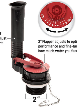 Fluidmaster K-400H-021-P8 PerforMAX 2-Inch Everything Toilet Repair Kit, Multicolor