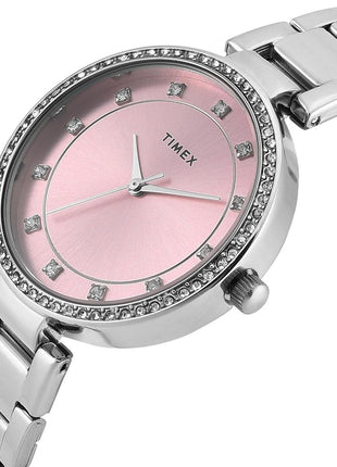 TIMEX Pink Round Dial Analog Women's Watch - TWEL18731