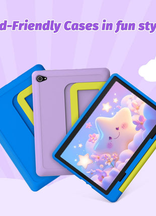 URAO Kids Tablet, Android 15 Tablet for Kids 10 inch Octa-Core with Case, 20GB RAM 64GB ROM 1TB TF Card Expandable for Toddler Children, Parental Control, Dual Camera, WiFi,Gift