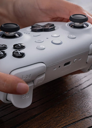 8BitDo Ultimate 2 Bluetooth Controller for Switch/Switch 2 & Windows PC, Switch Pro Controller with TMR Joysticks, Switchable Hall Effect/Tactile Triggers, Vibration and Motion Control - White