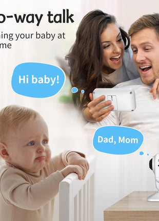 Simyke Upgrade Video Baby Monitor with Camera,1200ft Long Range,APP,2.8inch Display, Auto Night Vision,5 Lullabies,Sound Monitor,Feeding Timer,2-Way Talk,for Baby/Elderly/Pet,VOX/ECO,Temperature Sensor