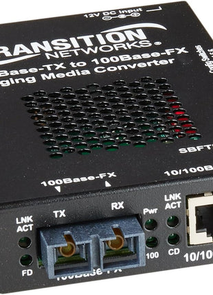 Transition Networks 10/100 Bridging 10/100Base-TX to 100Base-FX Media