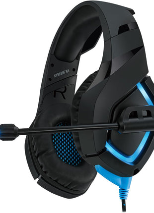 Adesso Xtream G1 Gaming Headphones, Black, Noise Cancelling Microphone | LED Lighting for PC, PS4, Xbox, Nintendo Switch, and Laptops